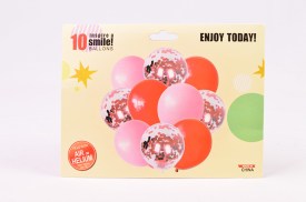 Bouquet 10 globos confetti rojo.jpg
